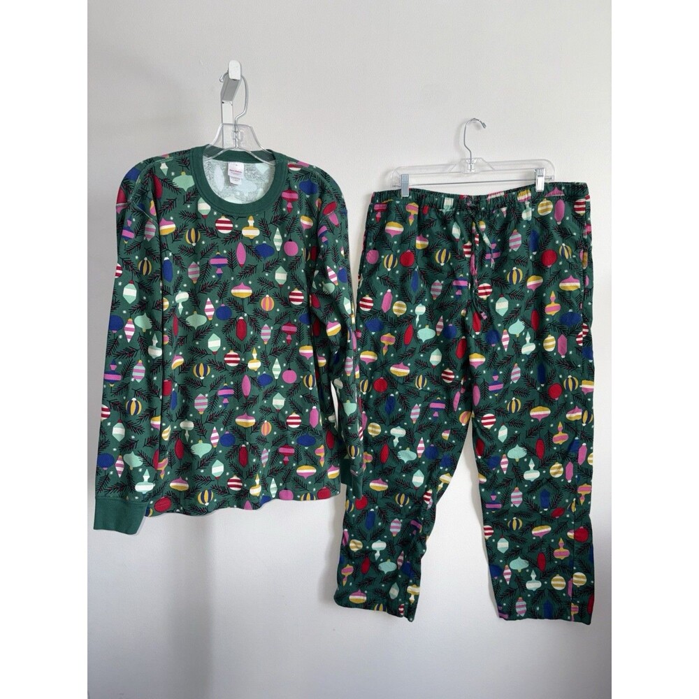 Hanna Andersson Christmas Pajama Set Heirloom Ornaments Men's Size XL Organic